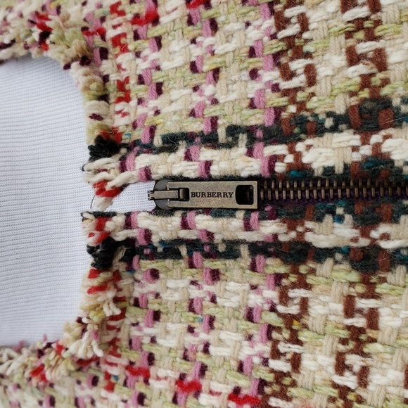 BURBERRY TWEED CHECK JACKET BLAZER - Picture 5 of 12